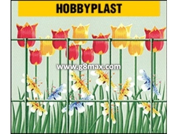 Geschweißter Zaun HOBBYPLAST, ZINK + PVC RAL6005, Draht 2, mm / Höhe 2 m