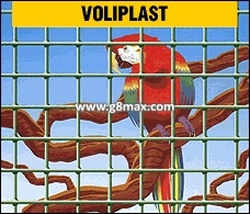 Geschweißter Zaun VOLIPLAST, verzinkt + PVC RAL6005, Draht 1,2mm / Höhe 1m