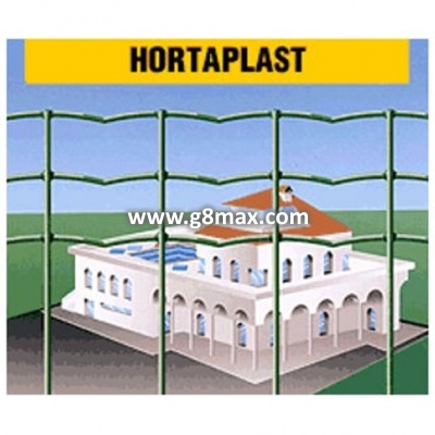 Schweißzaun HORTAPLAST, verzinkt + PVC RAL6005, Draht 2,6mm / Höhe 1,8m