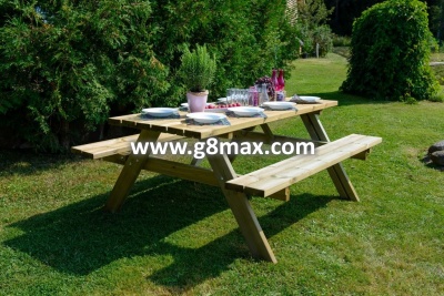 Kombinierter Gartentisch 42mm