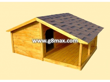 Hundehütte mit offener Veranda