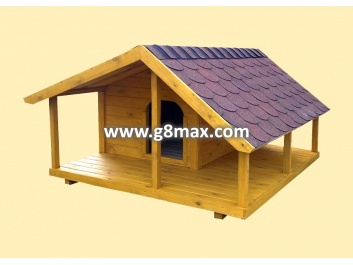 Hundehütte mit großer offener Terrasse