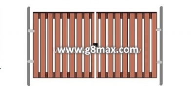 Zweiflügelige Tore LUX VERTICAL WOODEN