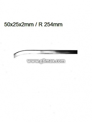 Horisontaalne väravajuht madalale kõrgusele 50x25x2mm / R 254mm