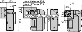 BFT PEGASO BCJA645W01-automatischer elektromechanischer Bediener für industrielle geteilte Türen.