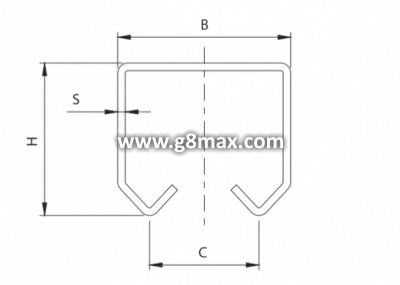 COMUNELLO Profil 24Medio, L = 6000mm, 50x46x2 mm (verzinkt)