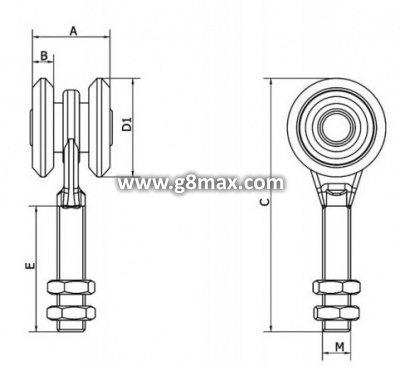 COMBI ARIALDO Rullplokk 2GRANDE,P=380kg, d=55mm, H=167mm (tsingitud)