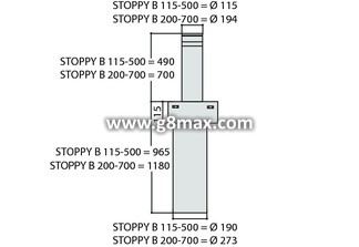 Automatische elektromechanische POLLER / Schließfch  BFT STOPPY B 230V 200/700