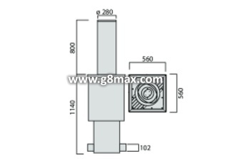 HYDRAULISCHE ANTI-TERROR-POLLER / BLOCKER BFT XPASS B 275/800C L - RAL