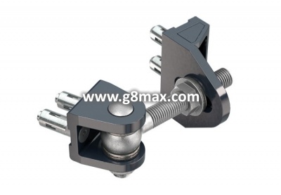 Scharnier 180 Locinox BOLTONHD-4D M12, geschraubt, 4-fach verstellbar, Aluminium (2 Stück)