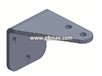 Rostfreier Halterung hinten linke Halterung MOTORLINE JAG31CST-INOX-ESQ