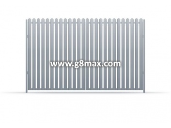 Zweiflügelige Tore LUX VERTICAL STEEL PROFILE